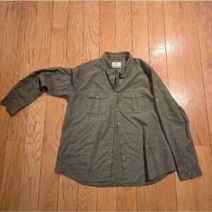 Fjallraven Women's Green Gorpcore Hiking Outdoor Overshirt Size XL